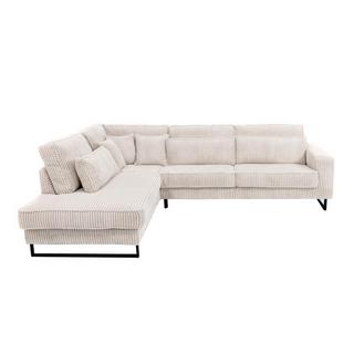 Maison Céphy Großes Ecksofa - Ecke links - Cord - Beige - TESSIO von Maison Céphy  