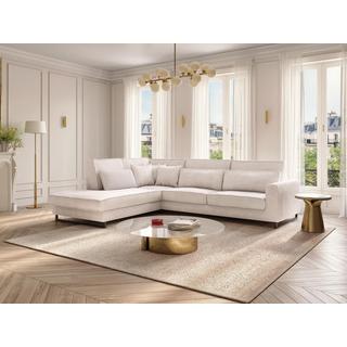 Maison Céphy Großes Ecksofa - Ecke links - Cord - Beige - TESSIO von Maison Céphy  