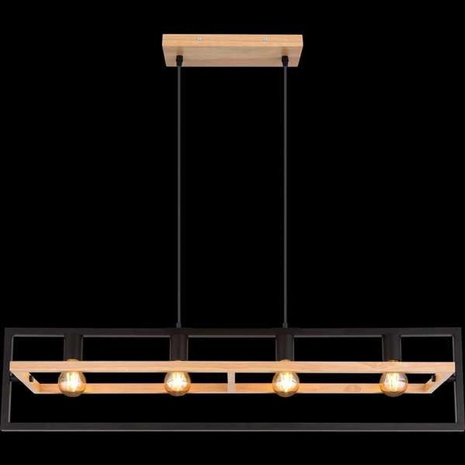 mutoni Hängeleuchte Erica Holz dunkel 4xE27  