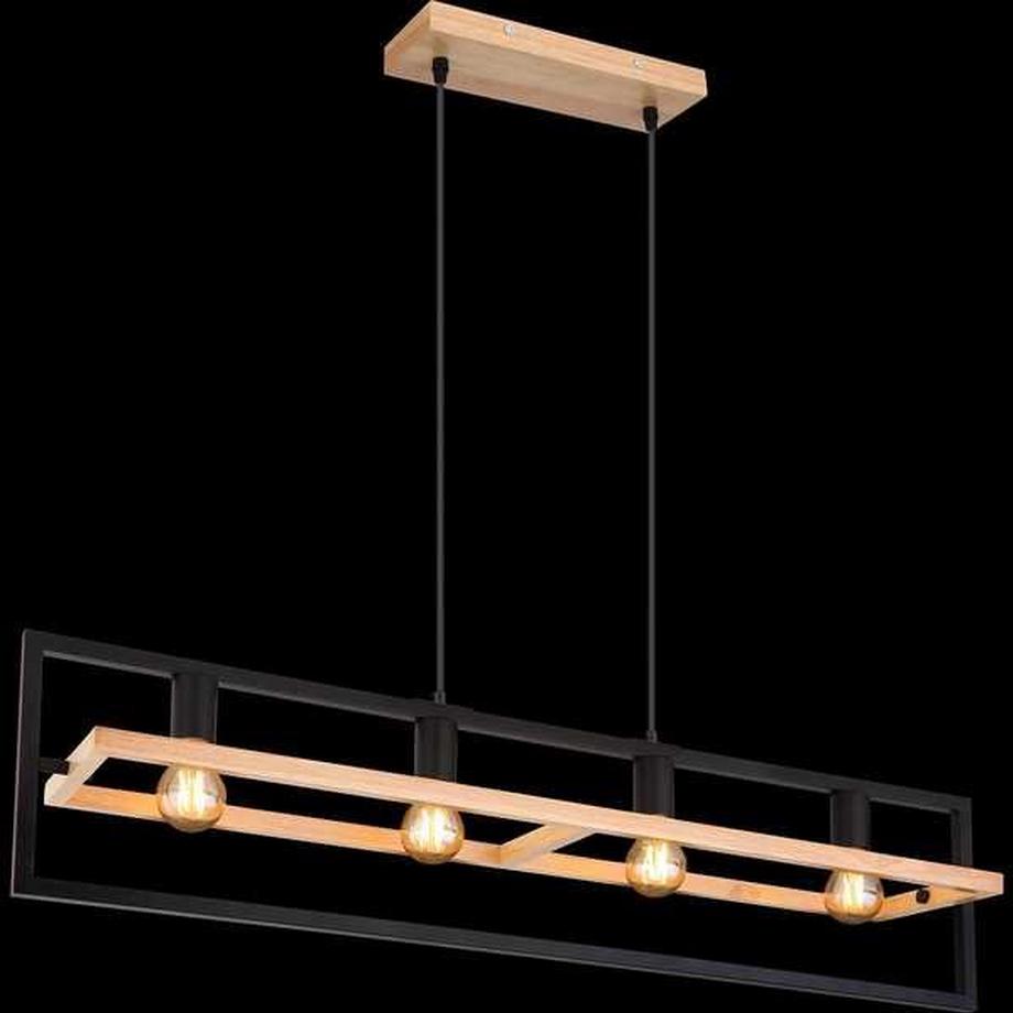 mutoni Hängeleuchte Erica Holz dunkel 4xE27  