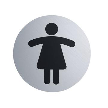 Plaquette porte femme mat brossé