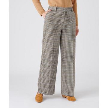 Pantalon large à carreaux.