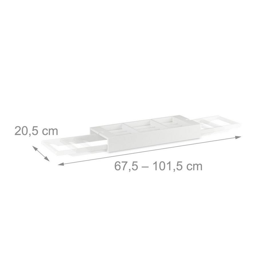 B2X Badezimmerregal Weiß Ausziehbar  