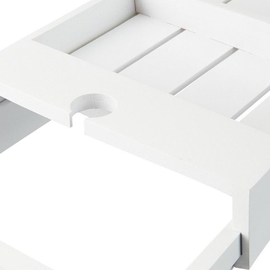 B2X Badezimmerregal Weiß Ausziehbar  