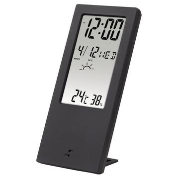 Hama Termometro LCD con igrometro, orologio, calendario, previsioni del tempo