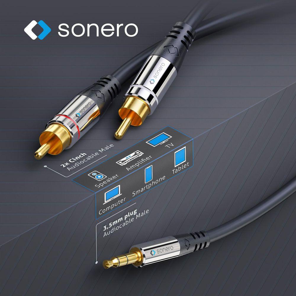 sonero  Audio-Kabel 3,5 mm Klinke - Cinch 2 m 