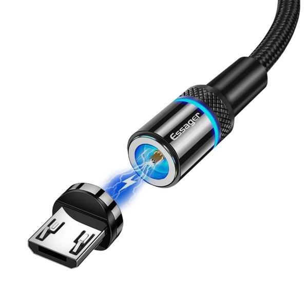 eStore  Câble Micro USB avec Prise Magnétique - 1 m 