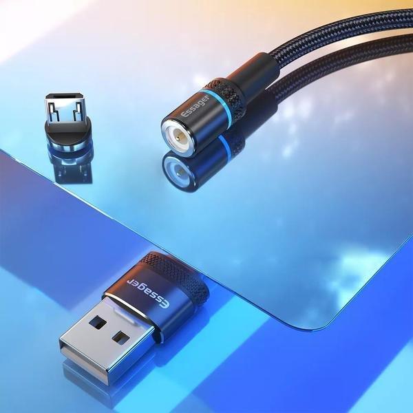 eStore  Câble Micro USB avec Prise Magnétique - 1 m 