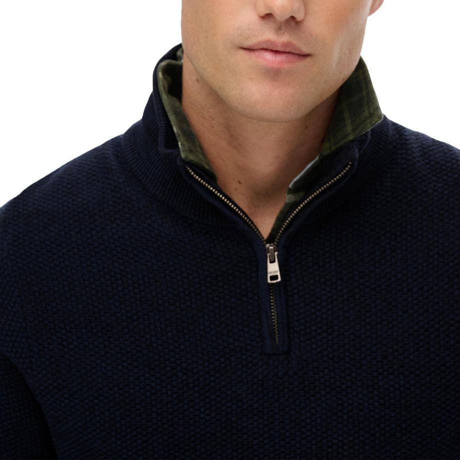 Superdry Bequem sitzend Texture Henley Strickpullover  