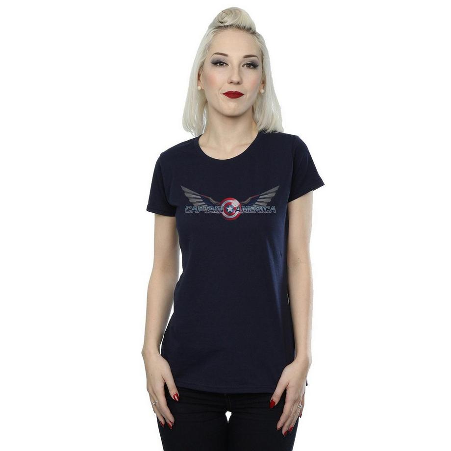 MARVEL Captain America Wings T-Shirt Stampa Grafica  