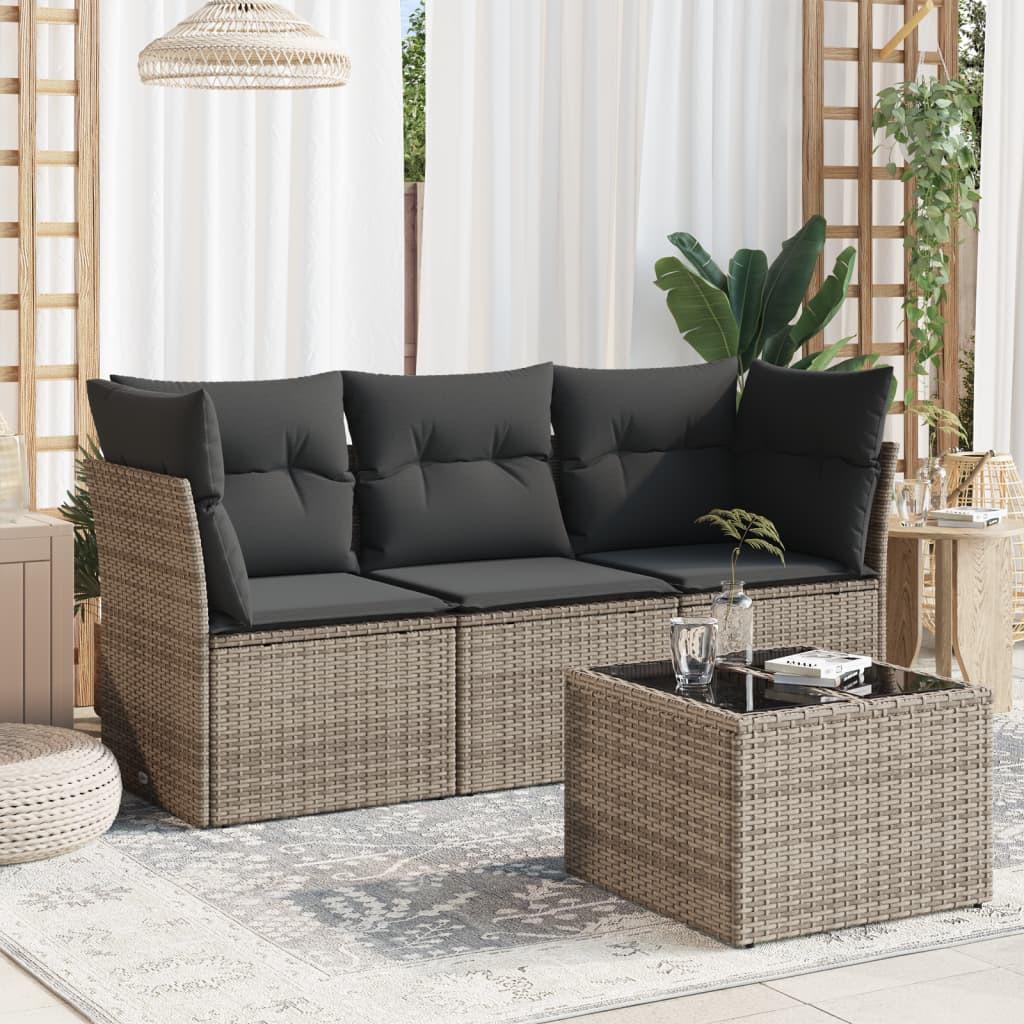 VidaXL set divano da giardino Polirattan  