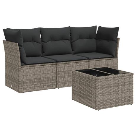 VidaXL set divano da giardino Polirattan  