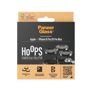 PanzerGlass  ® Hoops® Kameraschutz iPhone 15 Pro | 15 Pro Max | Schwarzes Metall 