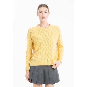 NAMI 28 Maglia girocollo cablata a 4 fili - 100% cashmere