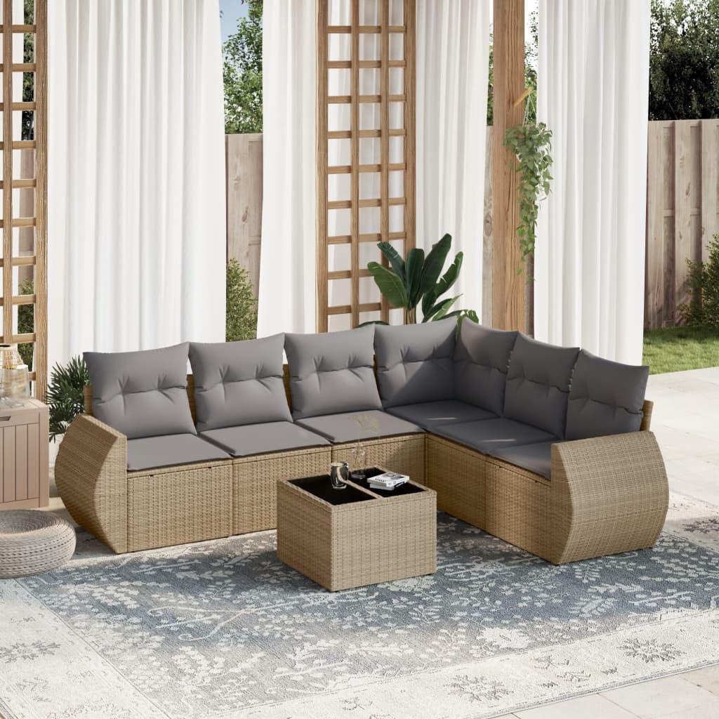 VidaXL set divano da giardino Polirattan  