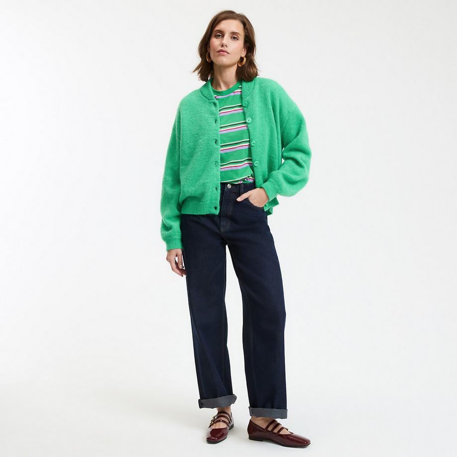 La Redoute Collections Strickjacke Stehkragen  