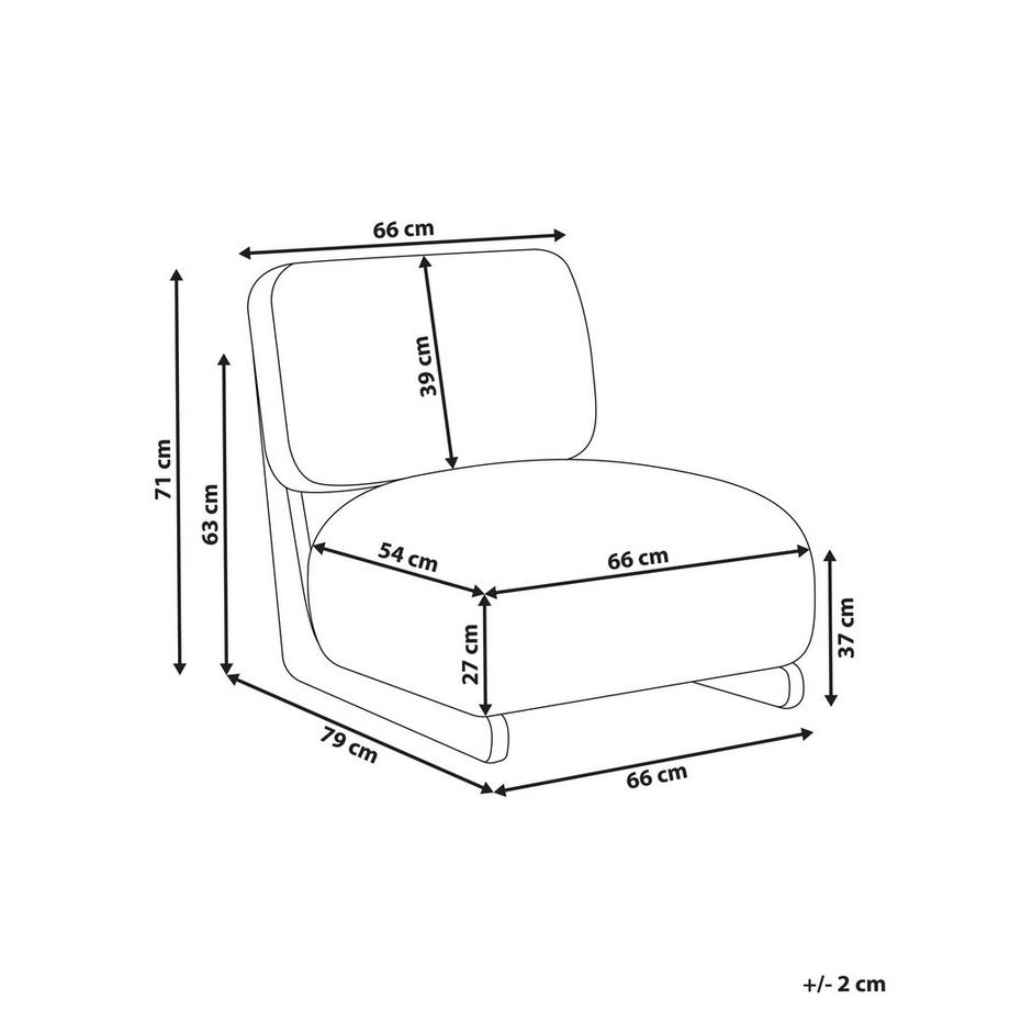 Beliani Fauteuil en Tissu Rétro KOKKOLA  