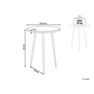 Beliani Beistelltisch aus Aluminium Retro TELFER  