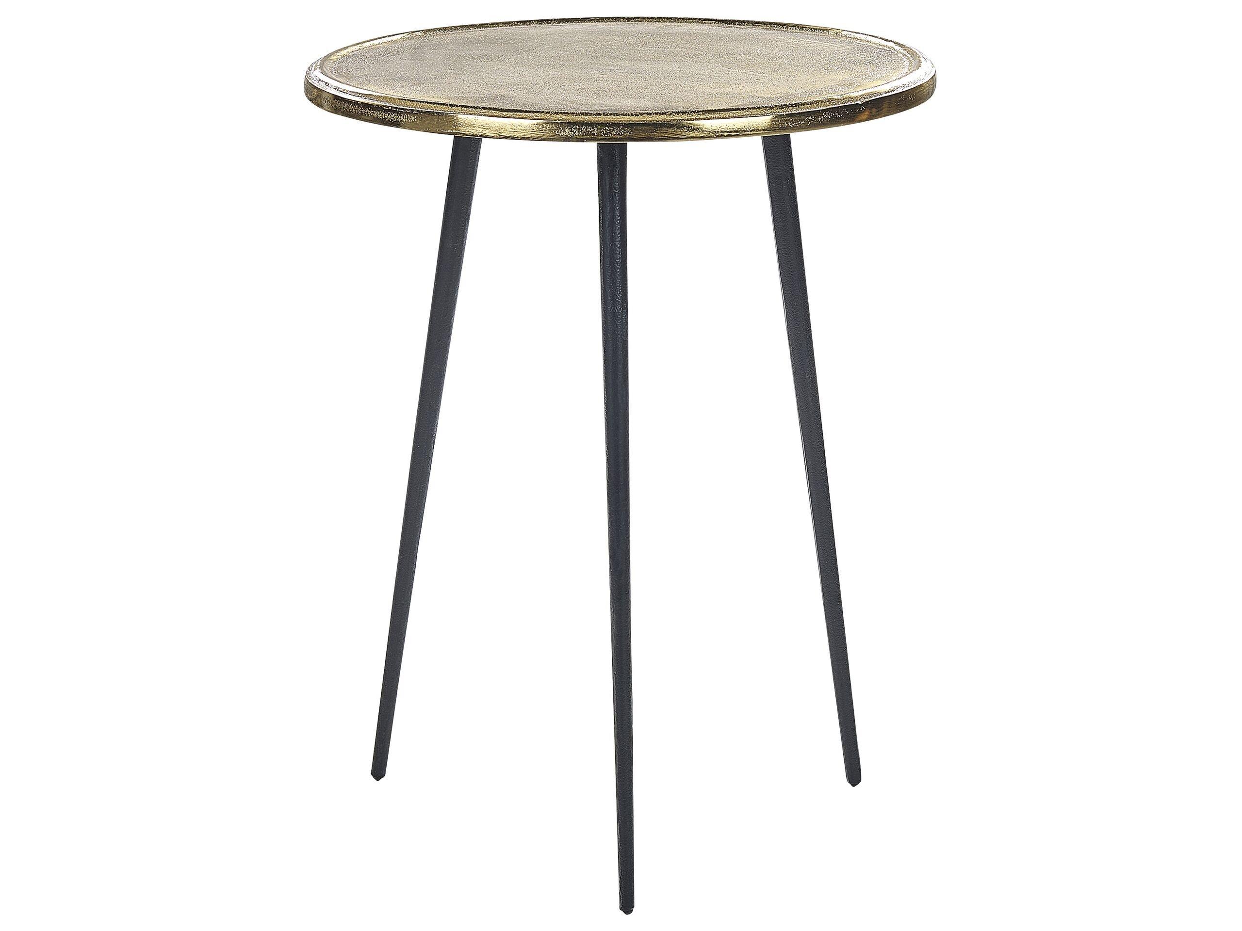 Beliani Table d'appoint en Aluminium Rétro TELFER  