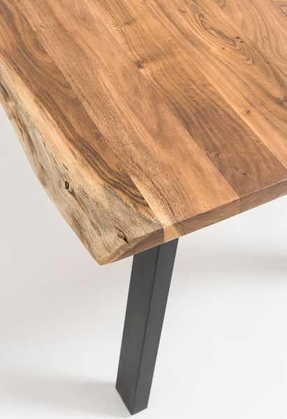 mutoni Table à manger acacia naturel 4 pieds 160x85  