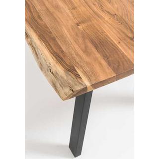 mutoni Table à manger acacia naturel 4 pieds 160x85  