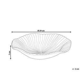 Beliani  Dekoschale aus Aluminium Glamourös HATRA 