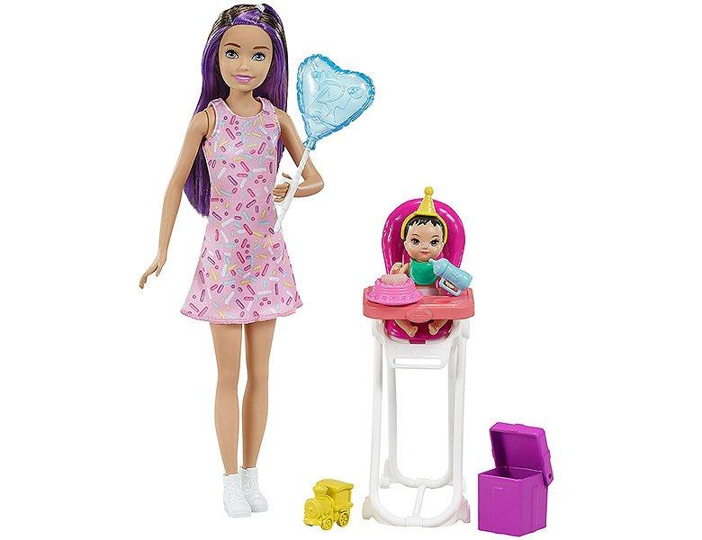 Barbie  Skipper Babysitters Inc. Geburtstag-Spielset mit Baby-Puppe Brünett 