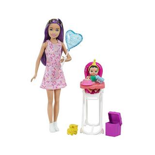 Barbie  Skipper Babysitters Inc. Geburtstag-Spielset mit Baby-Puppe Brünett 