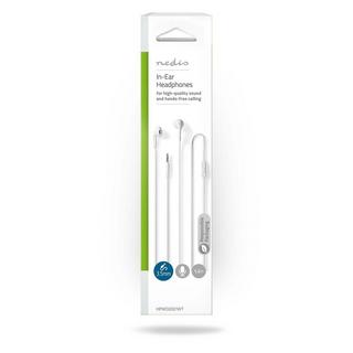 Nedis  Kabel -Kopfhörer | 3,5 mm | Kabellänge: 1,20 m | Invided Mikrofon | Volumensteuerung | Weiß 