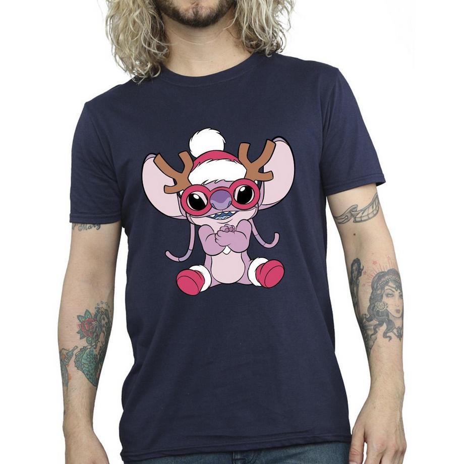 Disney Stitch T-Shirt Renne de Noël  
