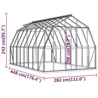 VidaXL Serre aluminium  