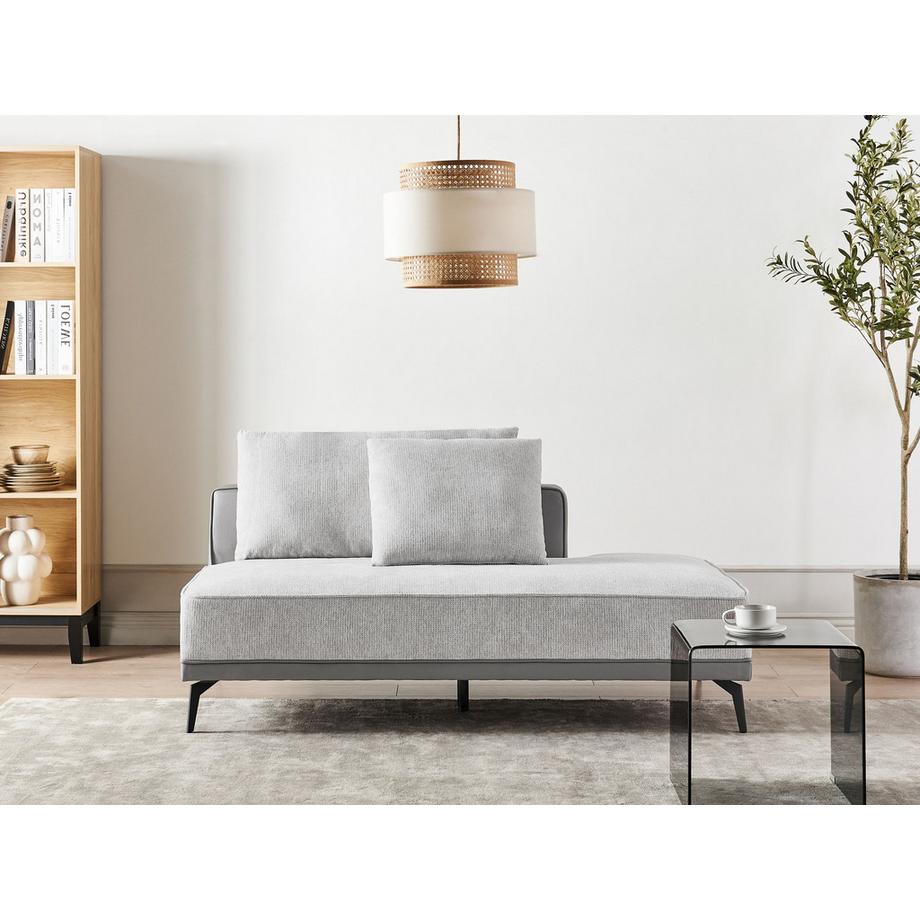 Beliani Divano angolare en Tessuto Retrò MYKEN  