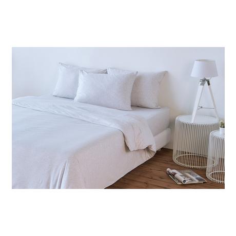 Living Home Melange Jersey Uni Taie de duvet  