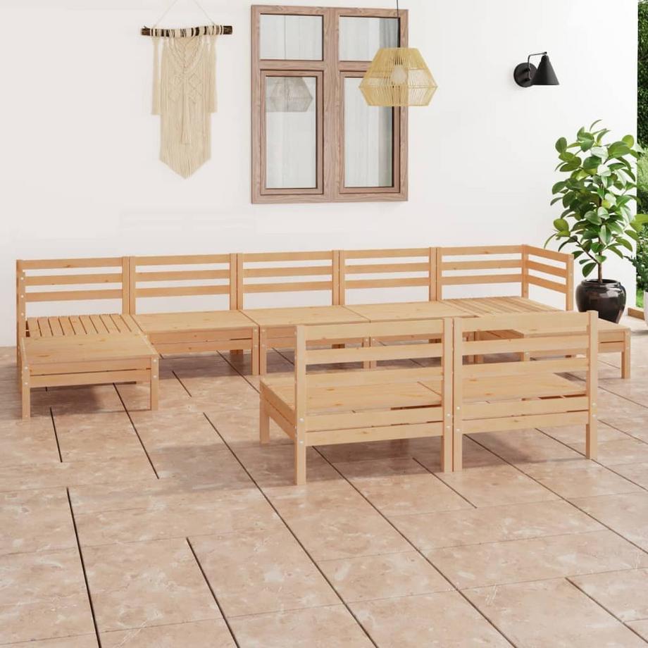 VidaXL Ensemble de meubles de jardin bois  