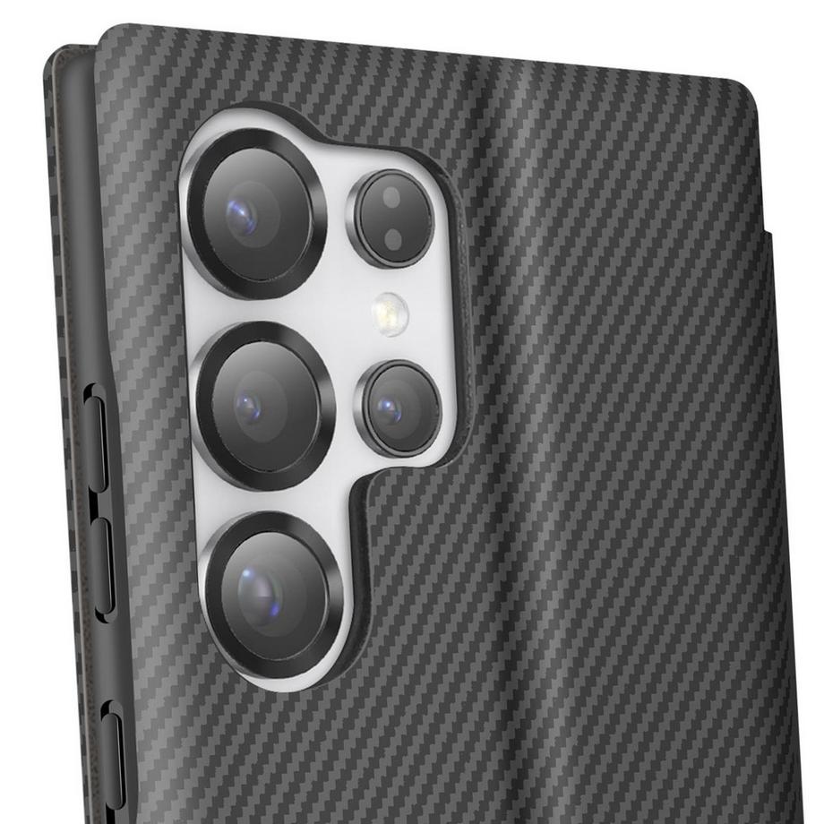 Avizar  Etui Samsung S25 Ultra Carbon Schwarz 