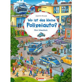 Wo ist das kleine Polizeiauto? Loewe Wimmelbücher (Hrsg.); Krause, Joachim (Illustrationen) Copertina rigida 