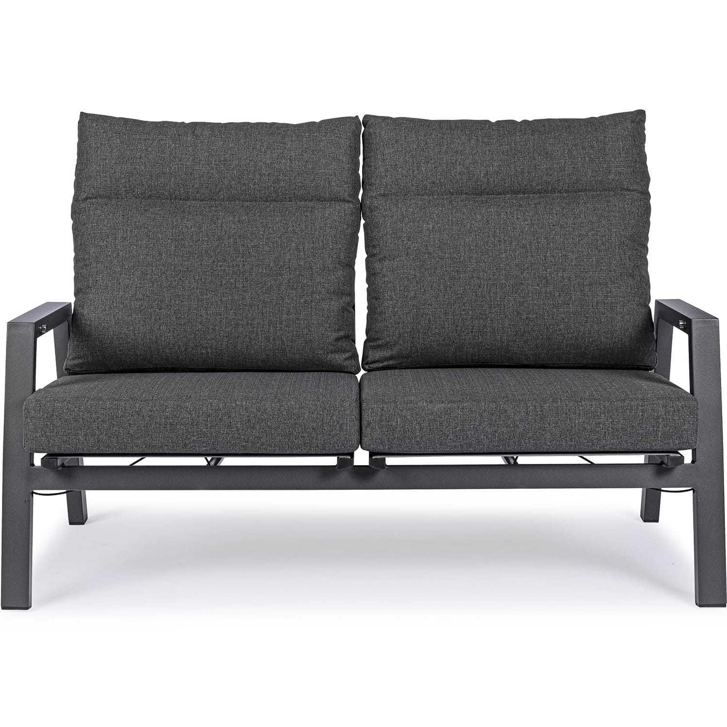 mutoni Garten 2er-sofa kledi mit relaxfunktion und kissen anthrazit  