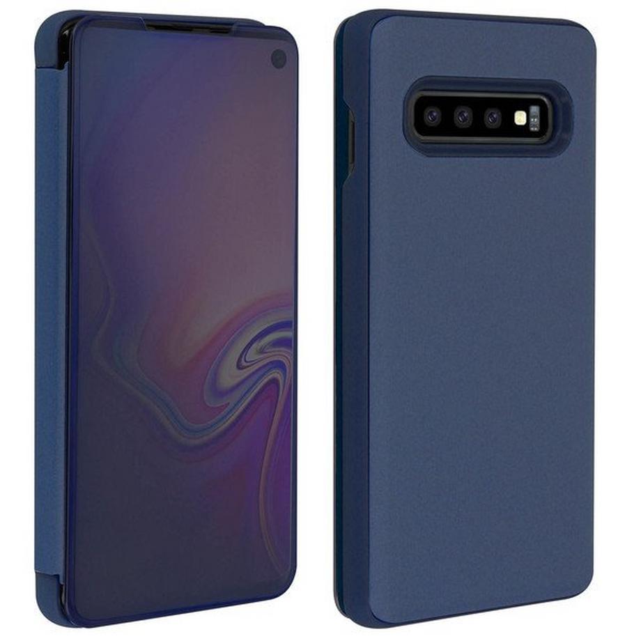 Avizar  Clear View Cover Galaxy S10 Dunkelblau 