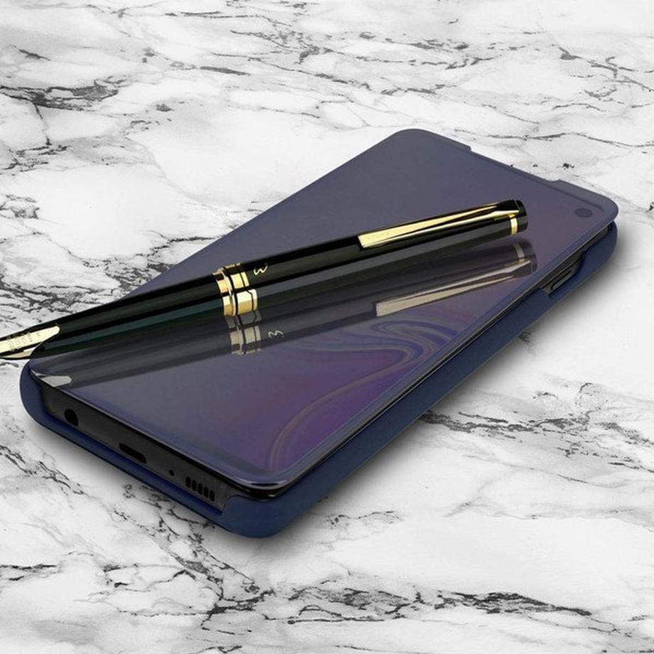 Avizar  Clear View Cover Galaxy S10 Dunkelblau 