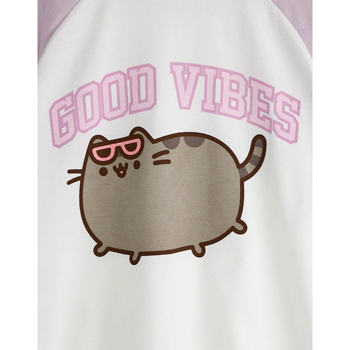 PUSHEEN  Good Vibes TShirt  Raglanärmel 