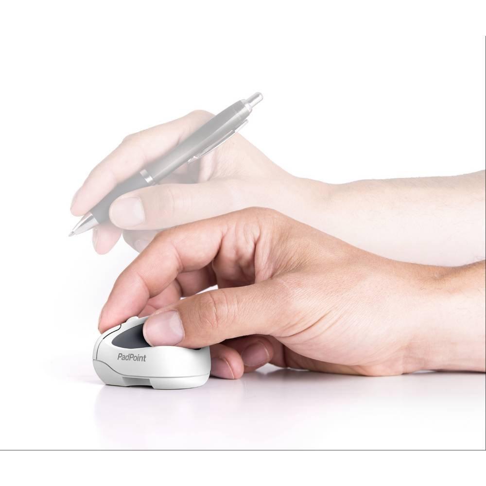 Swiftpoint  Swiftpoint PadPoint Mouse ergonomico Bluetooth® Ottico Bianco 1800 dpi Ergonomico 