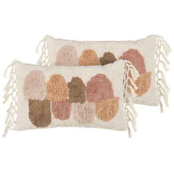 Lot de 2 coussins en Coton Boho CALTHA