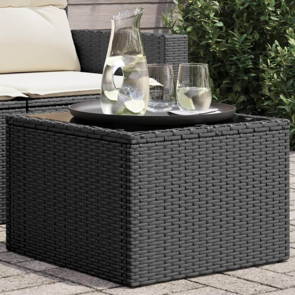 VidaXL Table de jardin rotin synthétique  