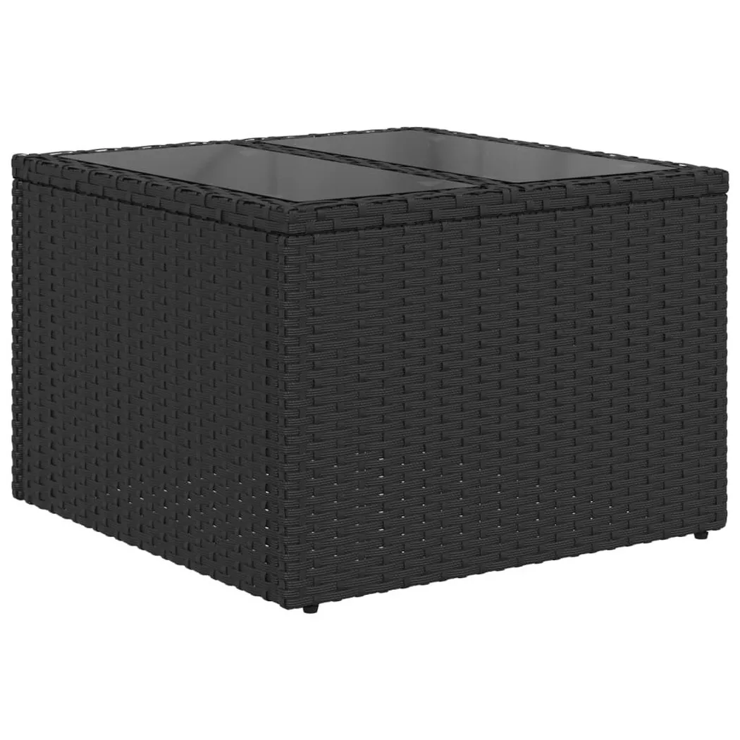 VidaXL - Table de jardin rotin synthétique, One Size, Noir