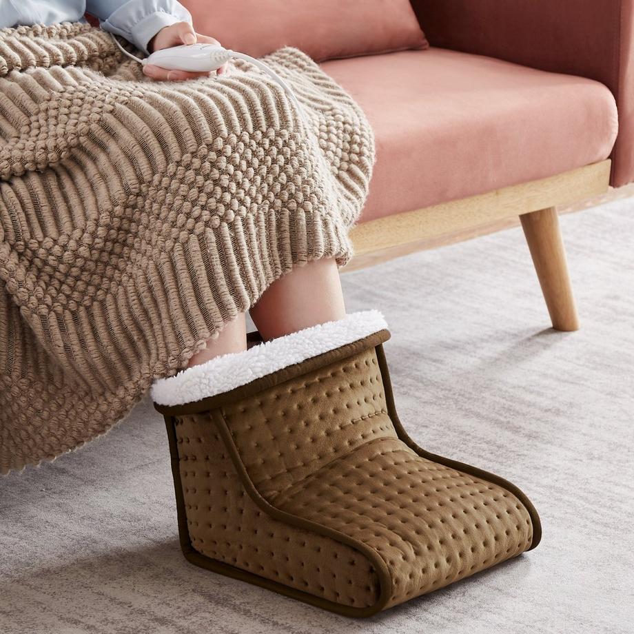 Arebos Chauffe-pieds électrique Chauffe-pieds Sac chauffant Chaussure chauffante lavable  