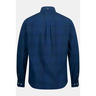 JP1880  Camicia a quadri dalla vestibilità moderna con maniche lunghe e colletto button-down, fino alla tg. 8XL 