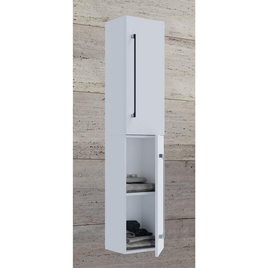 VCM Holz Badezimmerschrank | Badmöbel | Wandschrank | Badregal | Badschrank | Hochschrank | Maße ca. H. 150 x B. 33 x T. 22 cm - Badinos 2  