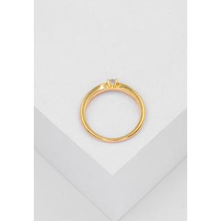 MUAU Schmuck  Solitaire Ring Diamant 0.20ct. Gelbgold 750 