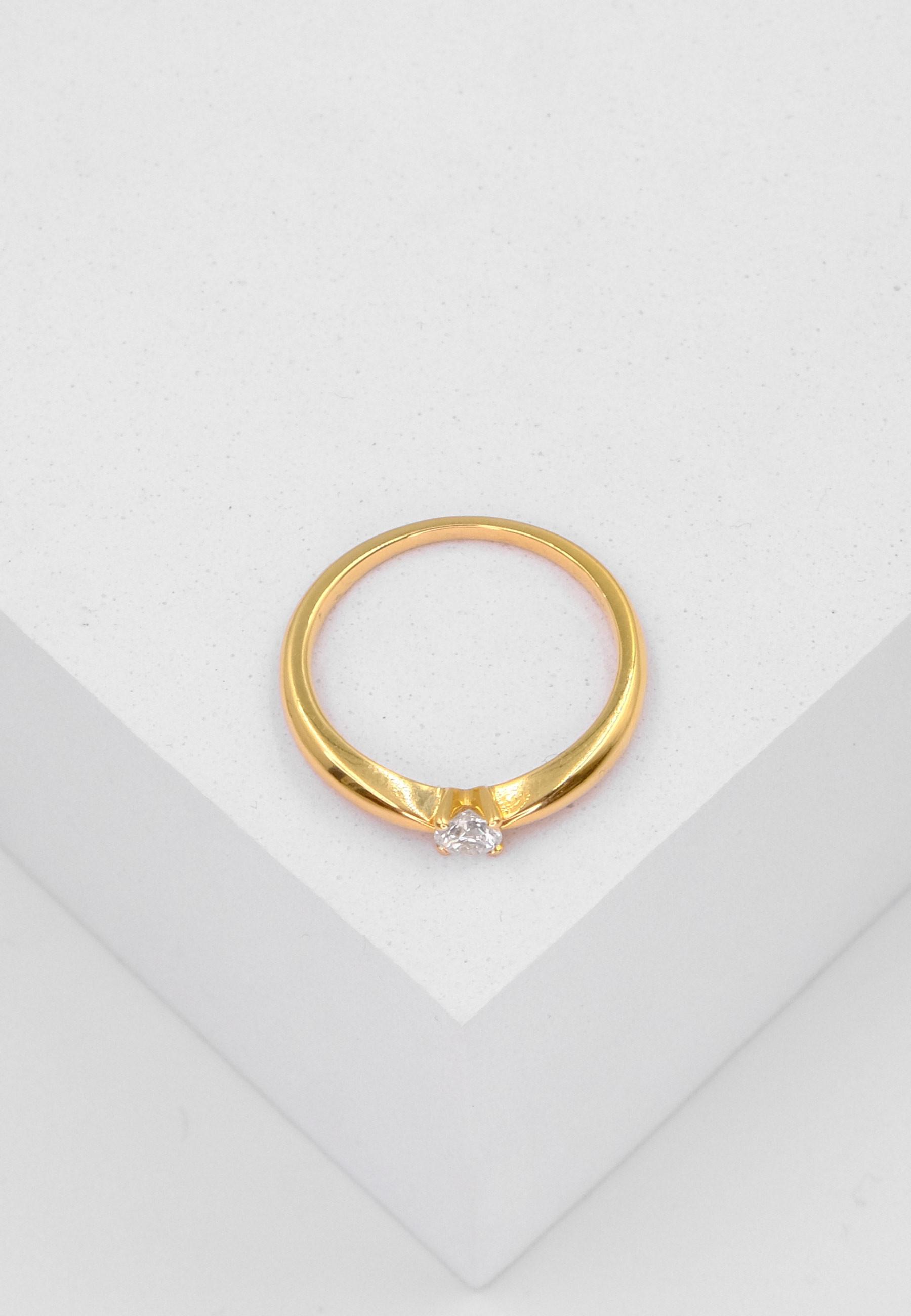 MUAU Schmuck  Solitaire Ring Diamant 0.20ct. Gelbgold 750 