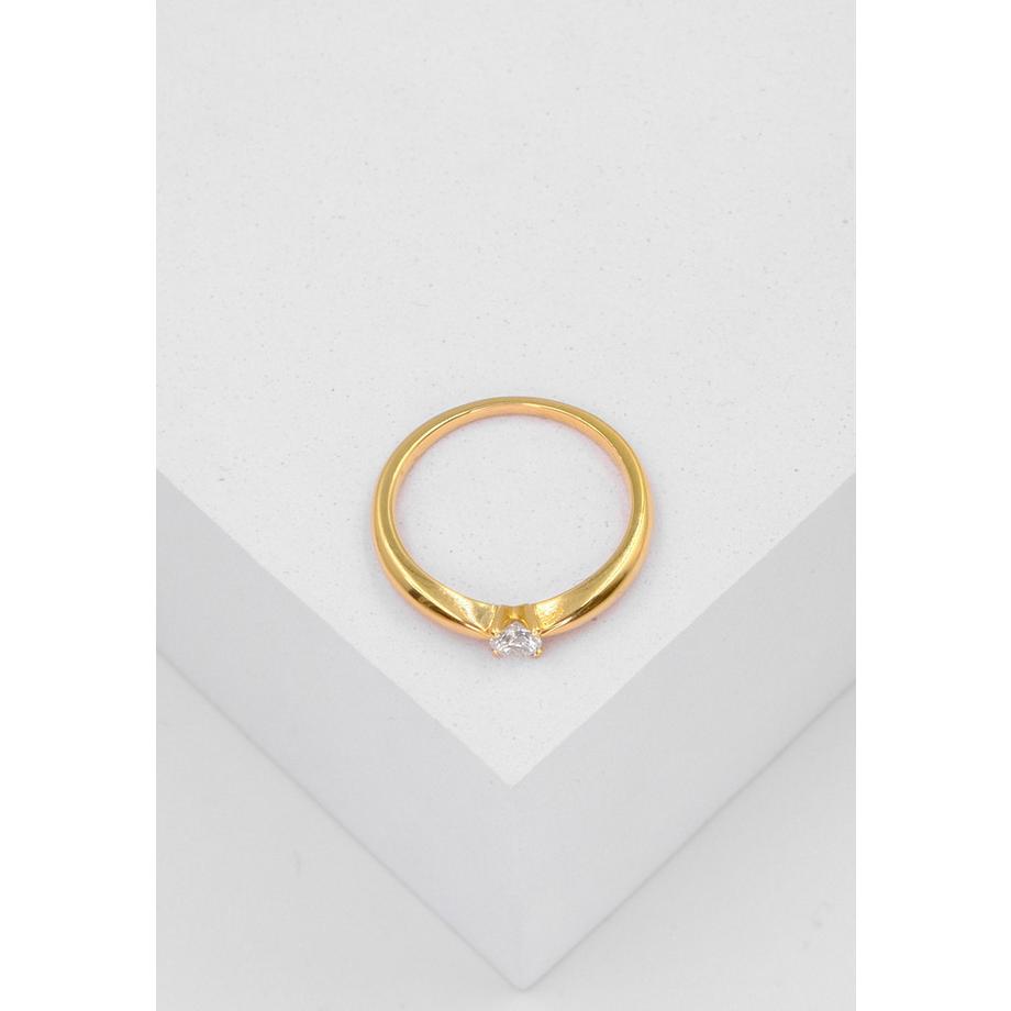 MUAU Schmuck  Solitaire Ring Diamant 0.20ct. Gelbgold 750 